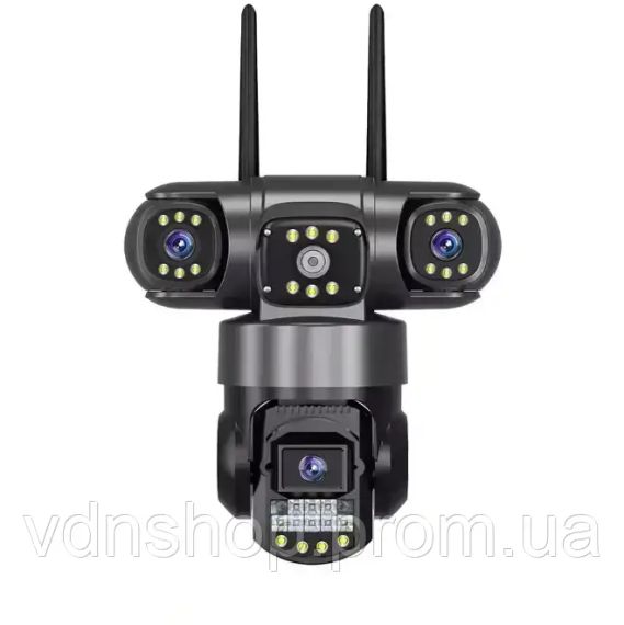 Уличная поворотная Wi-Fi IP камера видеонаблюдения EVKVO SC28 V380 Pro | 3 Линзы | 16MP
