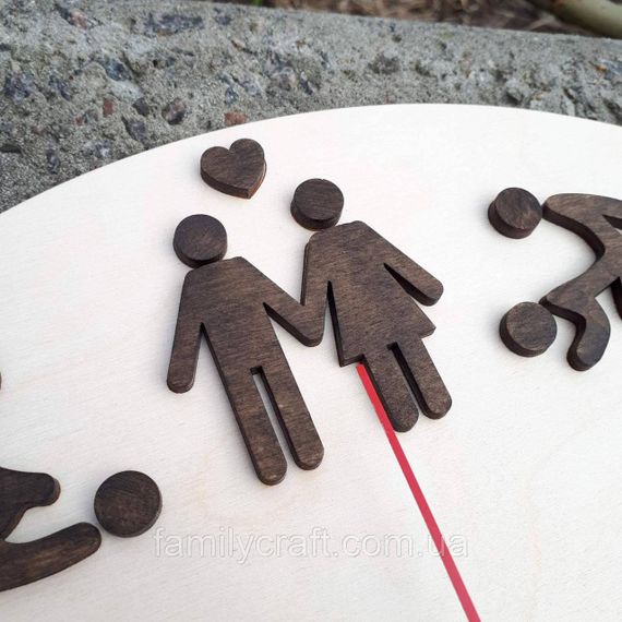 Настінний дерев'яний годинник з безшумним механізмом | Зображення 1