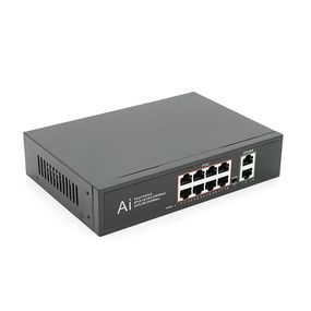 POE комутатор гігабітний Merlion 8 POE 10/100/1000 + 2 RJ45 10/100/1000 вбудований блок живлення 52V 2.3A