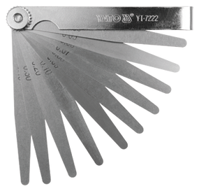 Набор щупы измерительные 0,05-0,5 мм 10х100 мм 10 штук YATO YT-7222