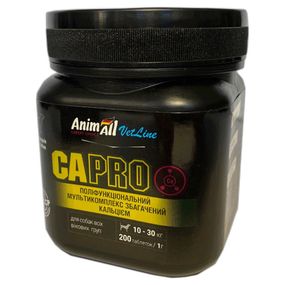 Вітаміни з кальцієм для собак середніх порід AnimAll VetLine Ca Pro, 200 табл