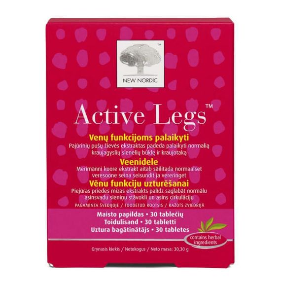 Комплекс для профілактики тиску та кровообігу New Nordic Active Legs 30 Tabs