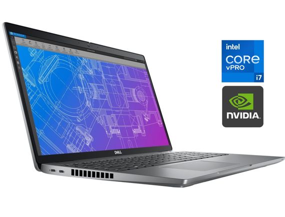 Мобільна робоча станція Б-клас Dell Precision 3570 / 15.6" (1920x1080) IPS / Intel Core i7-1255U (10 (12) ядер по 3.5 - 4.7 GHz) / 16 GB DDR5 / 512 GB SSD M.2 / nVidia T550, 4 GB GDDR6, 64-bit / WebCam / Win 11 Pro б/в