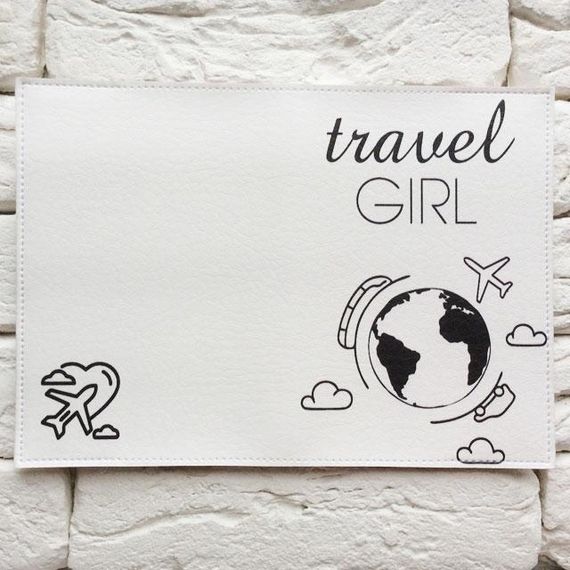 Обложка на паспорт Travel girl 7 (белый) | Зображення 2