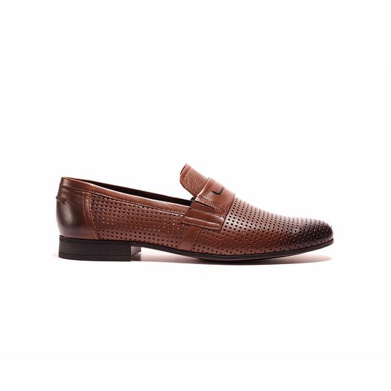 Коричневі літні туфлі без шнурівок 44 розмір | Зображення 1