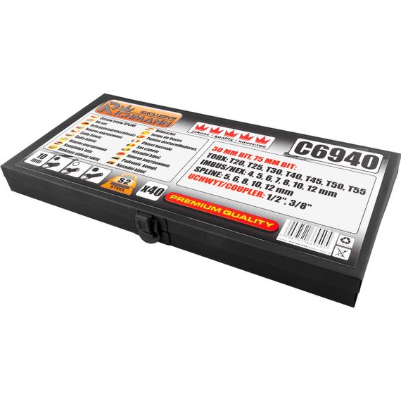 Набір біт IMBUS, HEX, TORX, SPLINE Richmann 40 шт (C6940) | Зображення 2