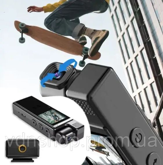 Видеокамера нагрудная Wi-Fi аккумуляторная боди камера с дисплеем 1.3 дюйма регистратор с фиксацией клипсой UKC L9 | Зображення 1