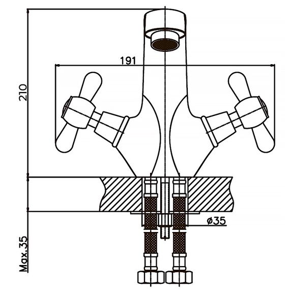 Смеситель для умывальника Haiba Dominox 161 матовый (HB0072) | Зображення 1