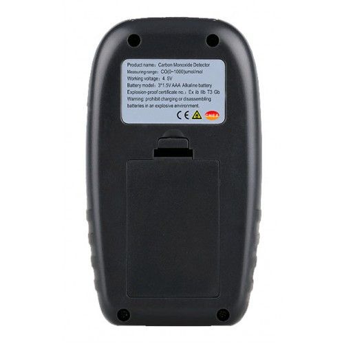 Газоаналізатор СО + термометр (0-1000 ppm, 0-50°C) WINTACT WT8825 | Зображення 2