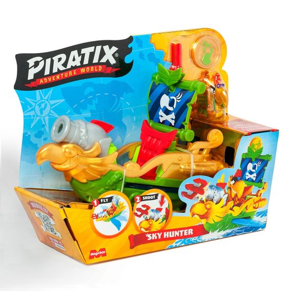 Детский игровой набор с фигурками "Пиратский корабль Небесный охотник" PIRATIX PPXSP114IN10 | Зображення 1