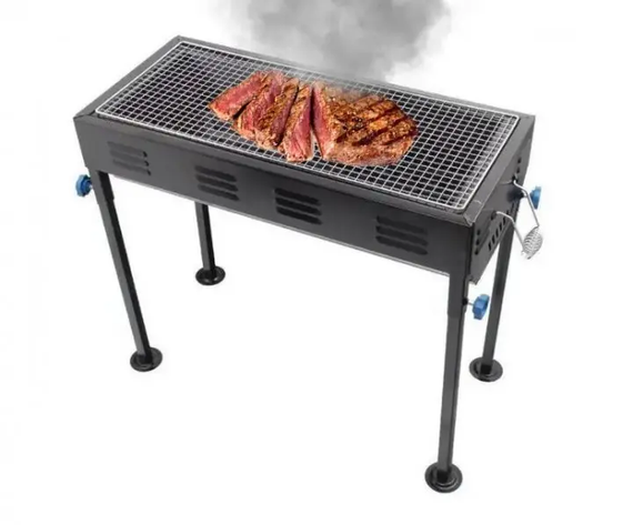 Мангал складаний з ніжками BARBECUE (CA-03-1) (Ш300/Д660/В600) (+решітка, протвень, щипці) | Зображення 3