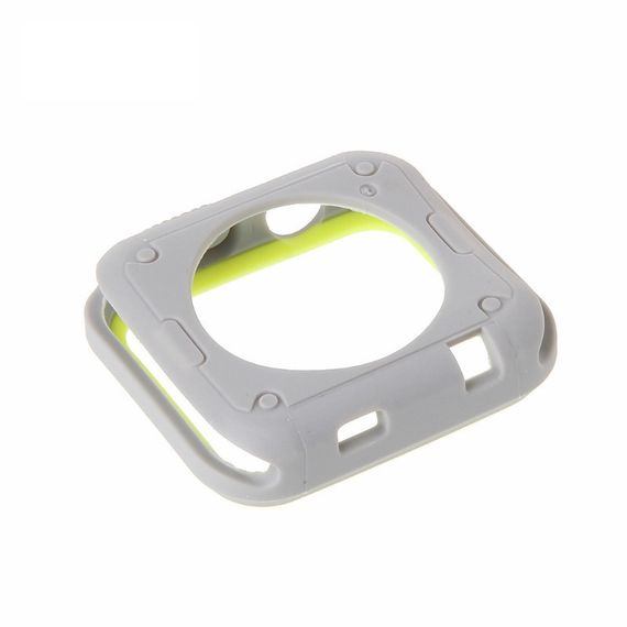 Силіконовий захисний корпус Primo для Apple Watch 38mm - Grey / Yellow | Зображення 5