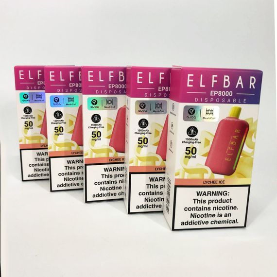 Elf Bar EP8000 смак Лічі (Lychee Ice) (ws52187-7) | Зображення 1
