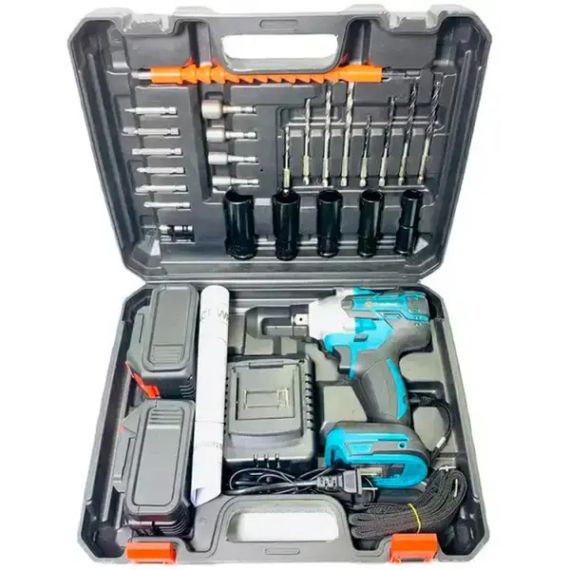 Акумуляторний безщітковий гайковерт на 2 акумулятори з набором інструментів 1135-4 | Зображення 3