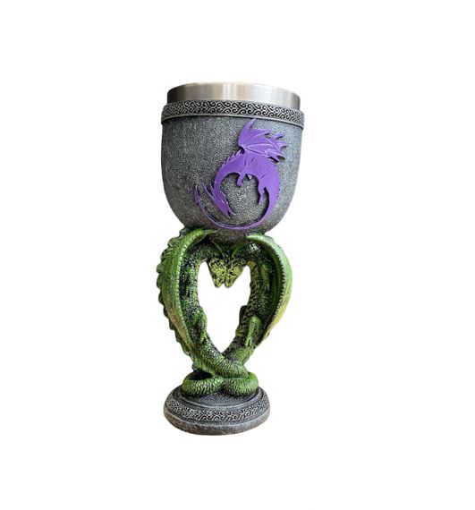 Келих для вина 3D Зелені Дракони | Зображення 1