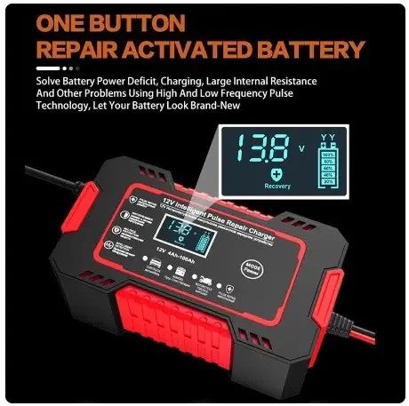 Автомобільний зарядний пристрій автоматичний 12 В 6 А з цифровим дисплеєм Виявлення імпульсу | Зображення 2