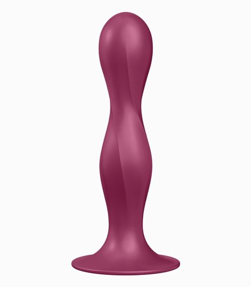 Фалоімітатор вагінально-анальний з обтяженими кульками Satisfyer Double Ball-R, бордовий sexstyle