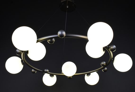 Люстра підвісна на 9 лампочок 27910 Графіт 30-150х86х86 см. | Зображення 4