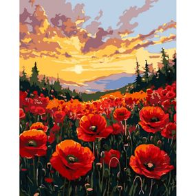 Картина по номерам "Поле маков" ©art_selena_ua KHO6398, 40х50 см
