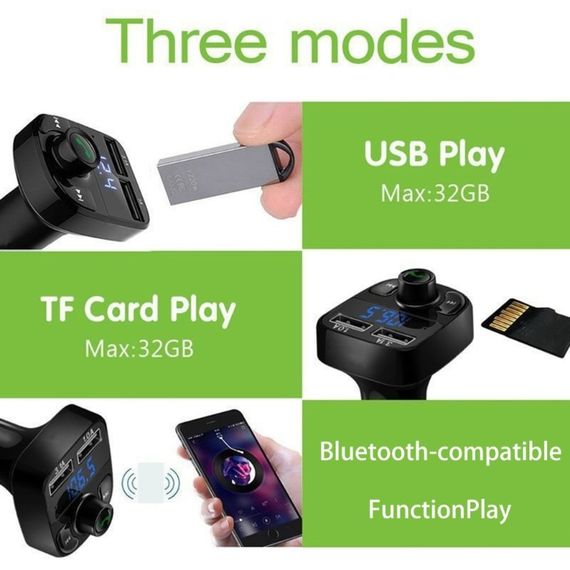 Автомобильный FM модулятор Multifunction Wireless Car MP3 Player X8 | Зображення 9