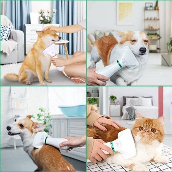 Щітка фен для шерсті собак і кішок фен грумінг пилосос 2в1 PET Grooming Dryer | Зображення 1
