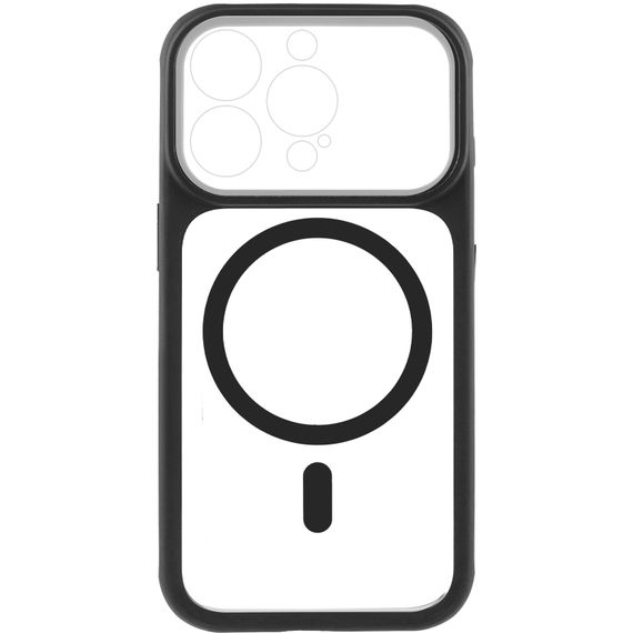 Чохол TPU+PC GETMAN Moon Clear with Magnetic Fit для Apple iPhone 15 Pro (6.1") Black | Зображення 2