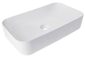 Раковина накладна Qtap Tern 610x350x135 мм, White, прямокутна, без донного клапана QT17118140W
