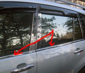 Окантовка вікон (нерж) Omsa - італійська сталь для Chery Tiggo I 2005-2014рр