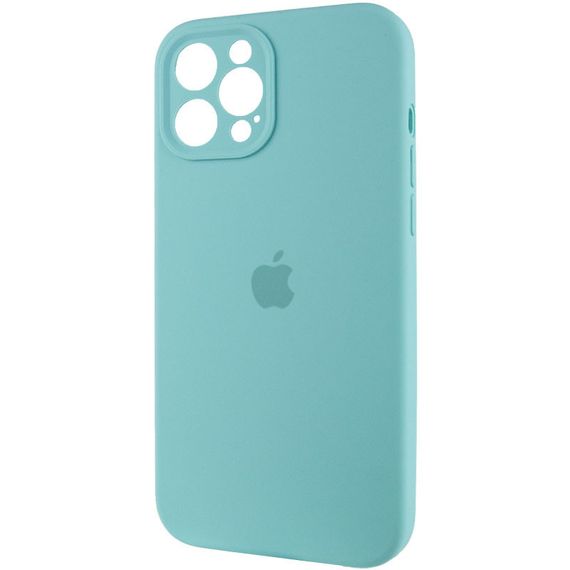 Чохол Silicone Case Full Camera Protective (AA) для Apple iPhone 12 Pro (6.1") Бірюзовий/Marine Green | Зображення 2