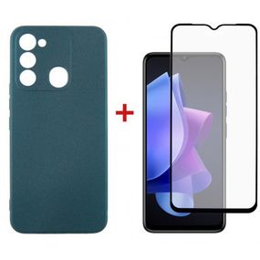 Чехол для мобильного телефона Dengos Tecno Spark GO 2022 Case + Glass (Green) (DG-KM-87)