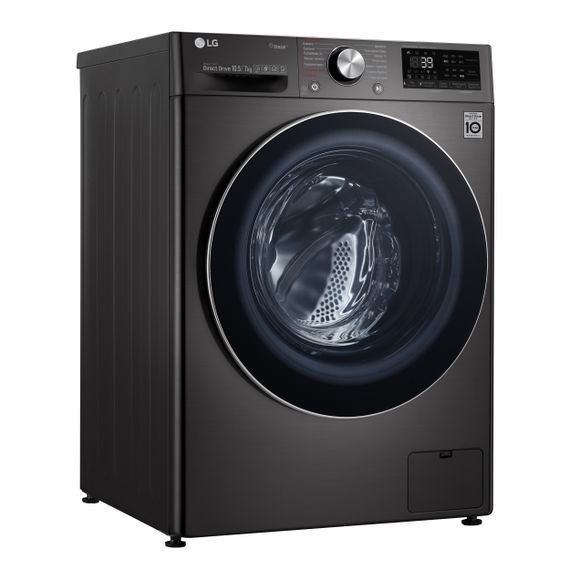 Стир.-сушильная машина LG F4V9RC9P, 10,5кг (7кг), 1400, A, Пар, глубина 56см, Дисплей, Инвертор, Черный (F4V9RC9P) | Зображення 2