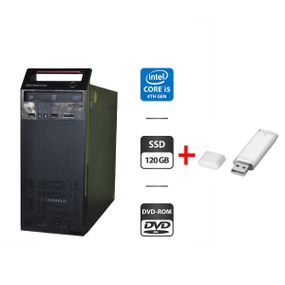 Комп'ютер Lenovo ThinkCentre E73 Tower / Intel Core i5-4460S (4 ядра по 2.9 - 3.4 GHz) / 8 GB DDR3 / 120 GB SSD / Intel HD Graphics 4600 / DVD-ROM / Windows 11 Pro б/в + Подарунок  USB-накопичувач 32 ГБ