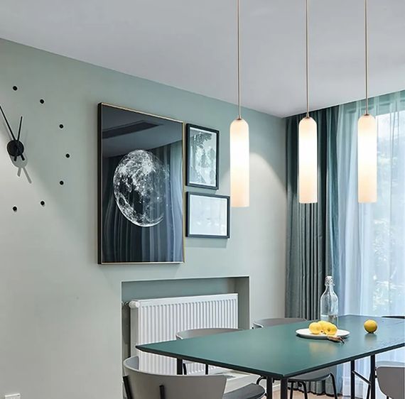 Люстра підвісна на 1 лампочку 27090 Латунь 45-200х10х10 см. | Зображення 5