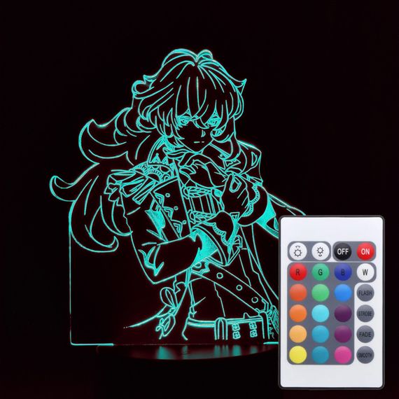 Акриловий світильник-нічник з пультом 16 кольорів Дилюк (DILUC) tty-n000367