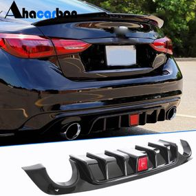 Диффузор заднего бампера V1 для Q50 Base/Sport 2018-2023 Карбон для Infiniti Q50/Q60