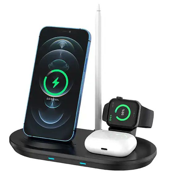 БЗУ + слот для Apple Pencil J887 4in1 Black