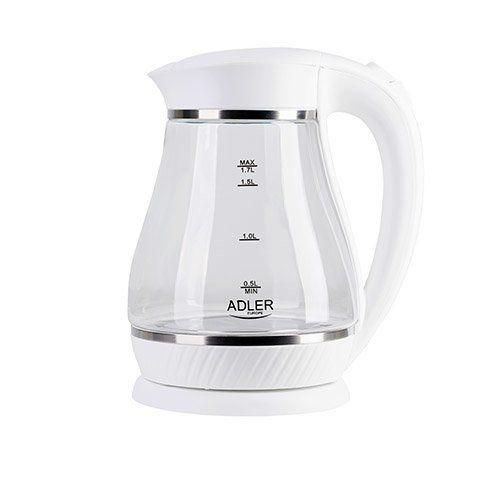 Чайник электрический 1.7 л Adler AD-1274-white | Зображення 1