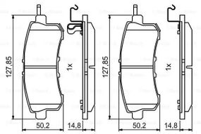 Колодки гальмівні дискові NISSAN/INFINITI Patrol/QX56 819R, BOSCH (0986494778)