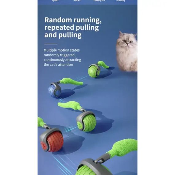 Мяч для кошек с пушистой гусеной подушкой,интерактивный забавный, Cat toy ball AND XL1247 | Зображення 5