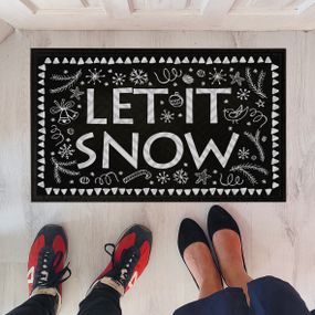 Коврик придверный с принтом Let it snow 45x75x0,4 см (KOV_20S022)