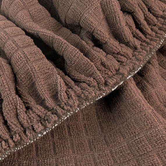 Чохли на табурет 2 шт Love You Corn Fleece коричневі м'які круглі чохли на гумці (86182) | Зображення 4