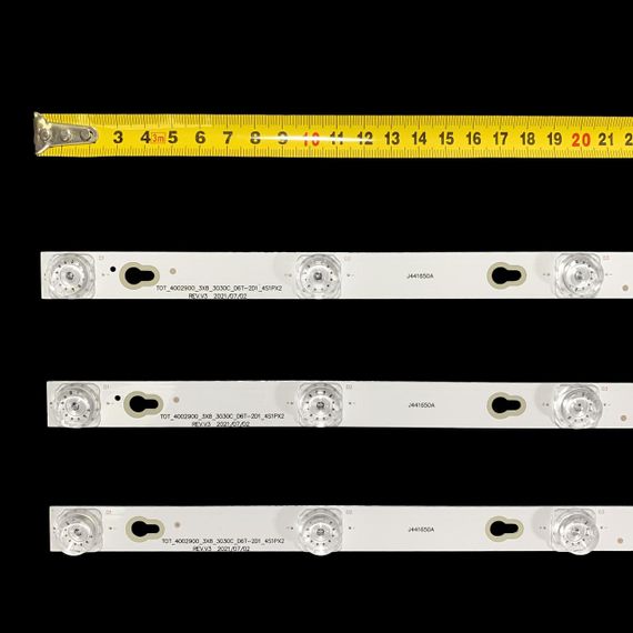 LED підсвітка TV 40" 690mm YHF-4C-LB4008-YH02J/YH08J/HR2/HR3/YH02 40HR330M08A2 TOT-40D2900-3X8-3030C 3шт. | Зображення 2