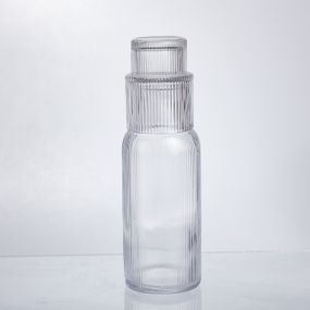 Глечик 700 мл зі склянкою 1 (шт) графин для компоту соку води лимонаду глечик для напоїв Прозорий HP-19-L3