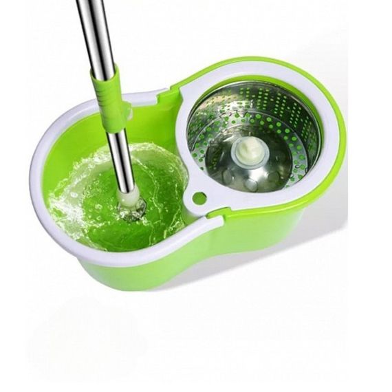 Универсальная швабра с отжимом-центрифугой и ведром Easy Mop Круглая Швабра. MN-456 Цвет: зеленый | Зображення 5