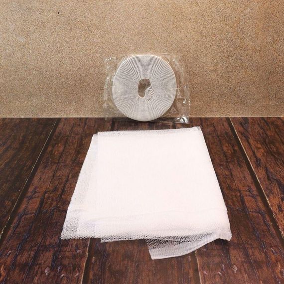 Москітна сітка для вікон (130х150см), на самоклеючій стрічці / Антимоскітна віконна сітка від комарів | Зображення 8