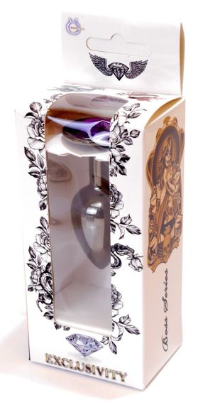 Анальная пробка Boss Series - Jewellery Dark Silver PLUG Purple S, BS6400034 sexstyle | Зображення 6