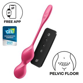 Вагінальні смарт-кульки з вібрацією Satisfyer Love Birds 2 Connect App Red, 86 г, пульт ДК Sex Aura