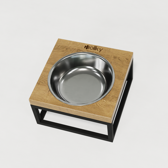 Миска на подставке для кошек и маленьких собак Hollky Base Solo S (1 × 0,45 л) Solo S-18187-BLNT | Зображення 3