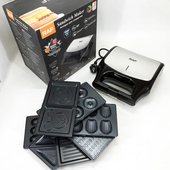 Бутербродница мультимейкер, Универсальный гриль для домашних блюд, Решетки для жарки мяса и овощей ZW-61 | Зображення 5