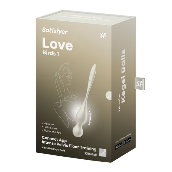 Вагінальні смарт-кульки з вібрацією Satisfyer Love Birds 1 Connect App White, 78 г | Зображення 6